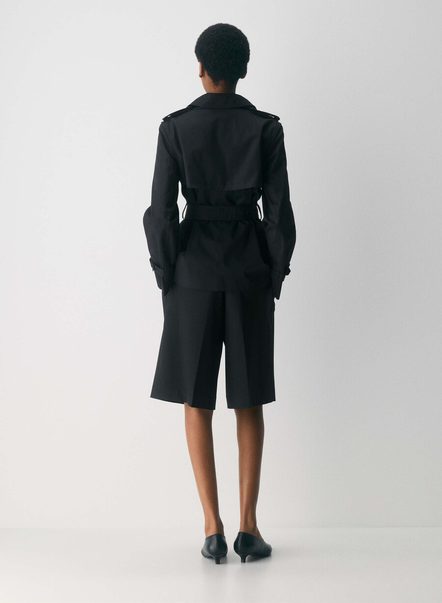 trench corto the finch - city twill nero