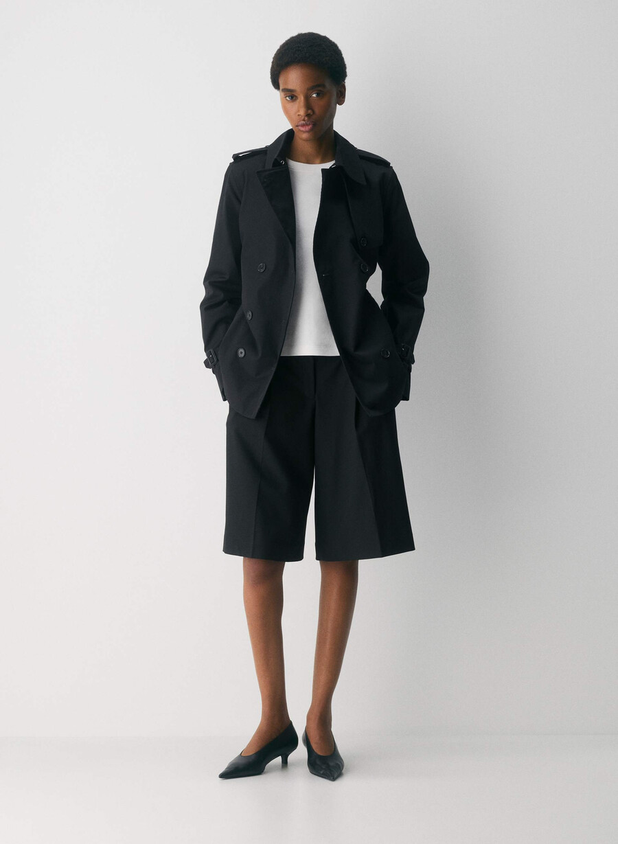 trench corto the finch - city twill nero