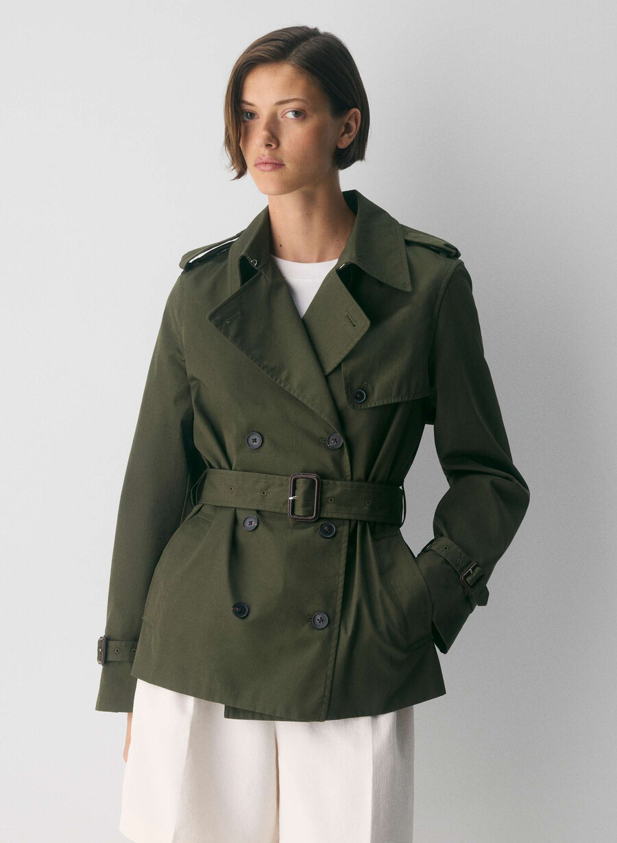 trench corto the finch - city twill dark olive