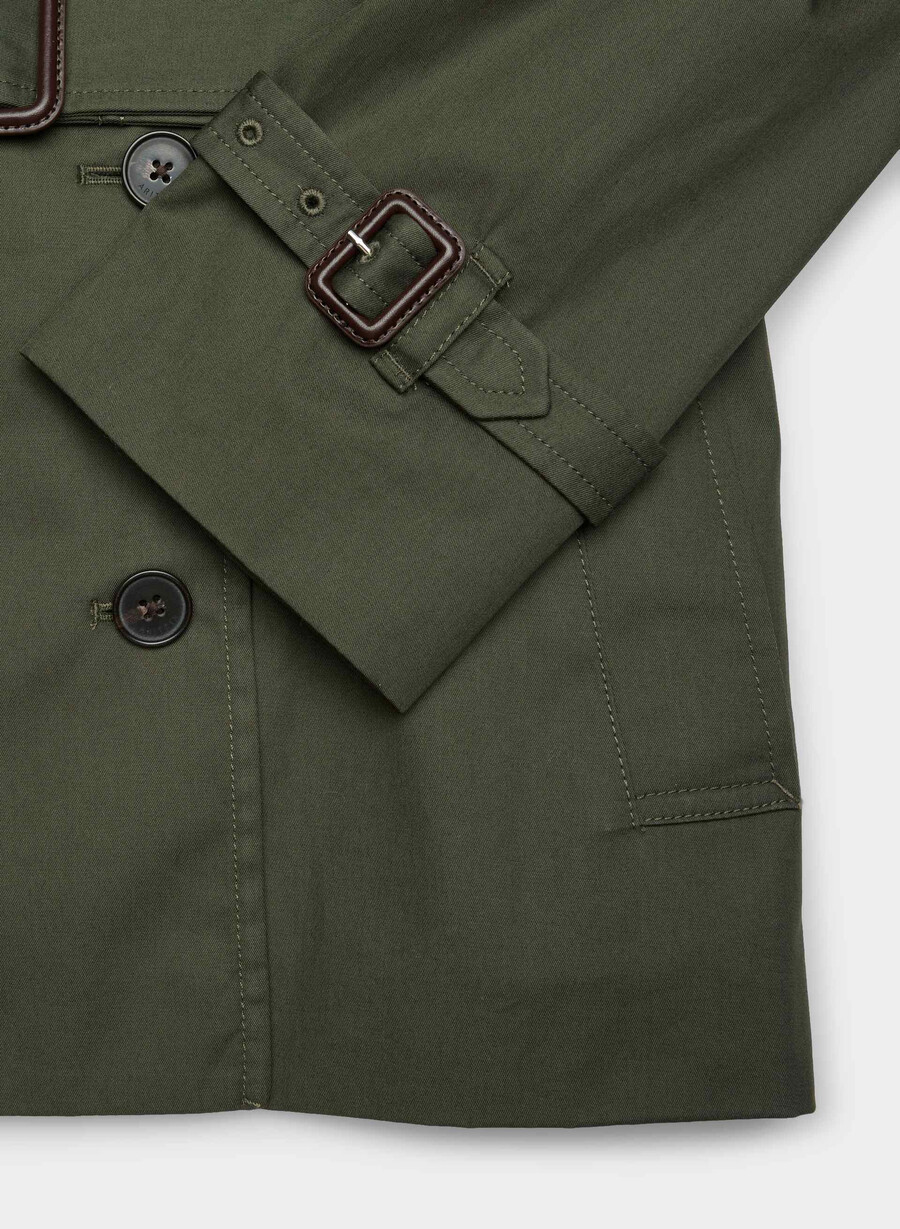 trench corto the finch - city twill dark olive