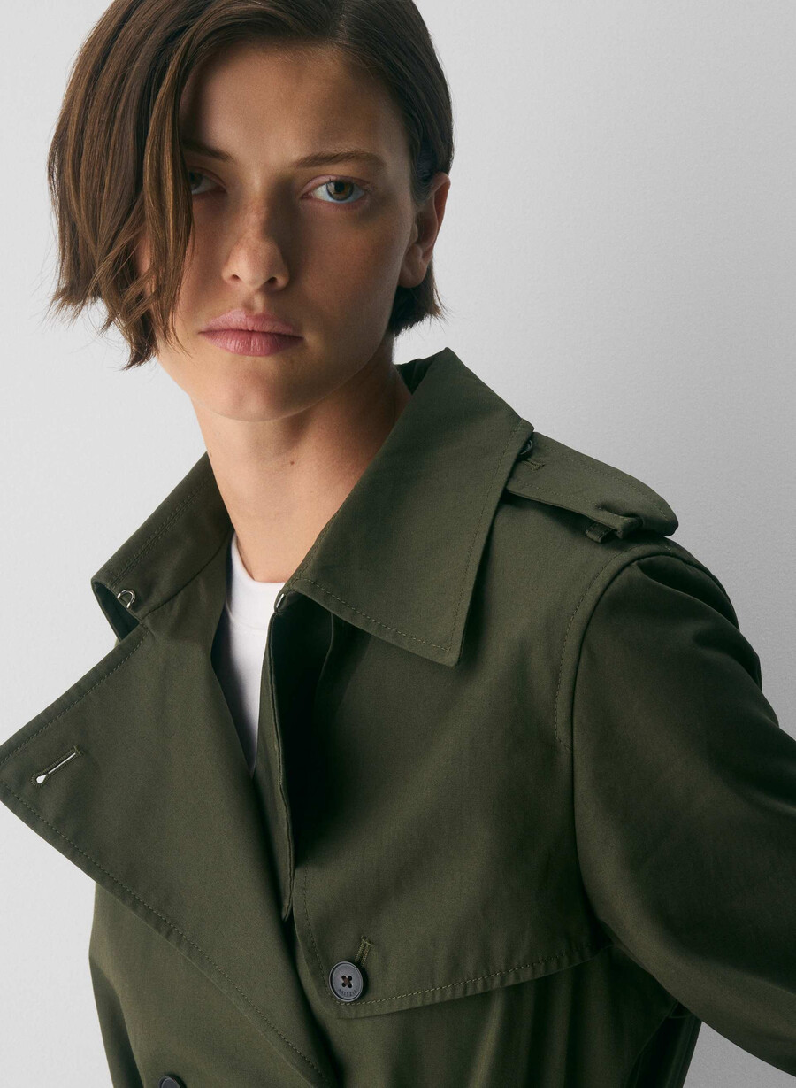 trench corto the finch - city twill dark olive