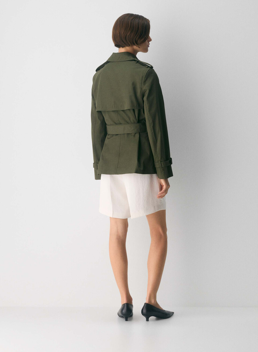trench corto the finch - city twill dark olive