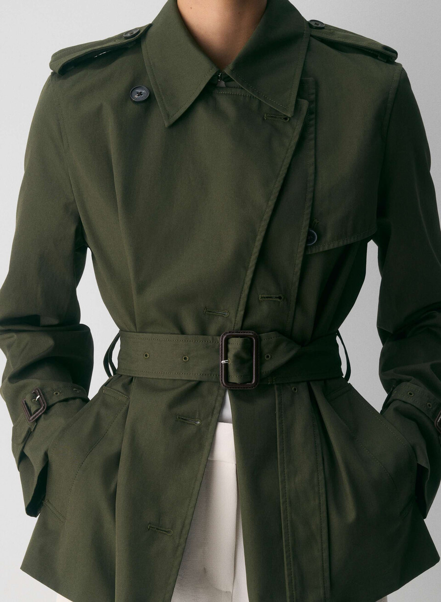 trench corto the finch - city twill dark olive