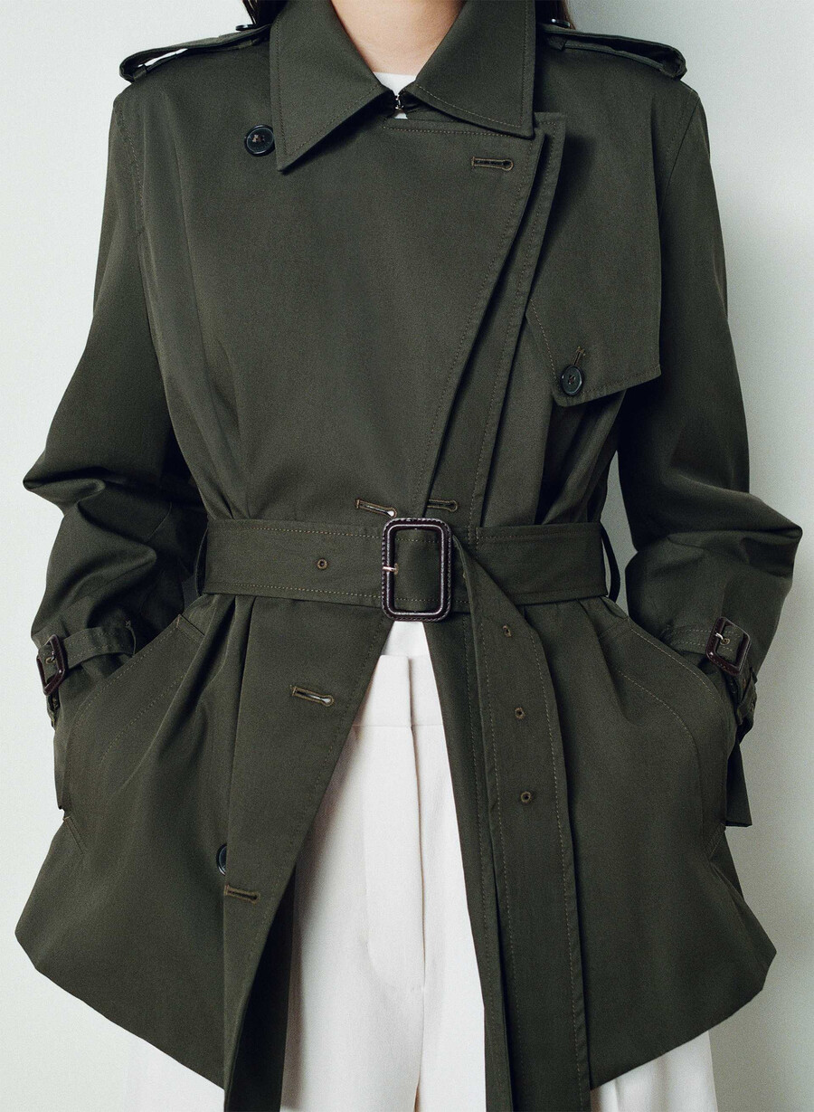 trench corto the finch - city twill dark olive