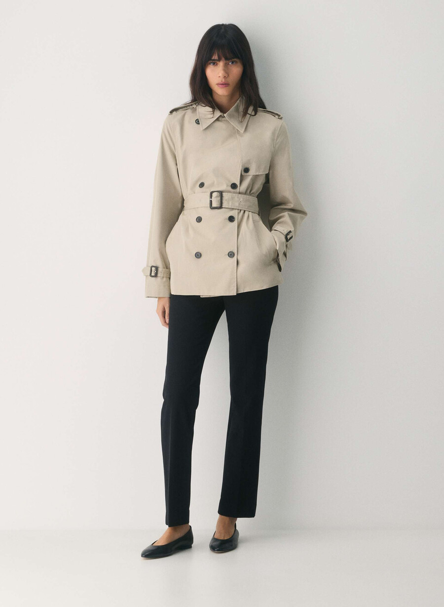 trench corto the finch - city twill marcona beige