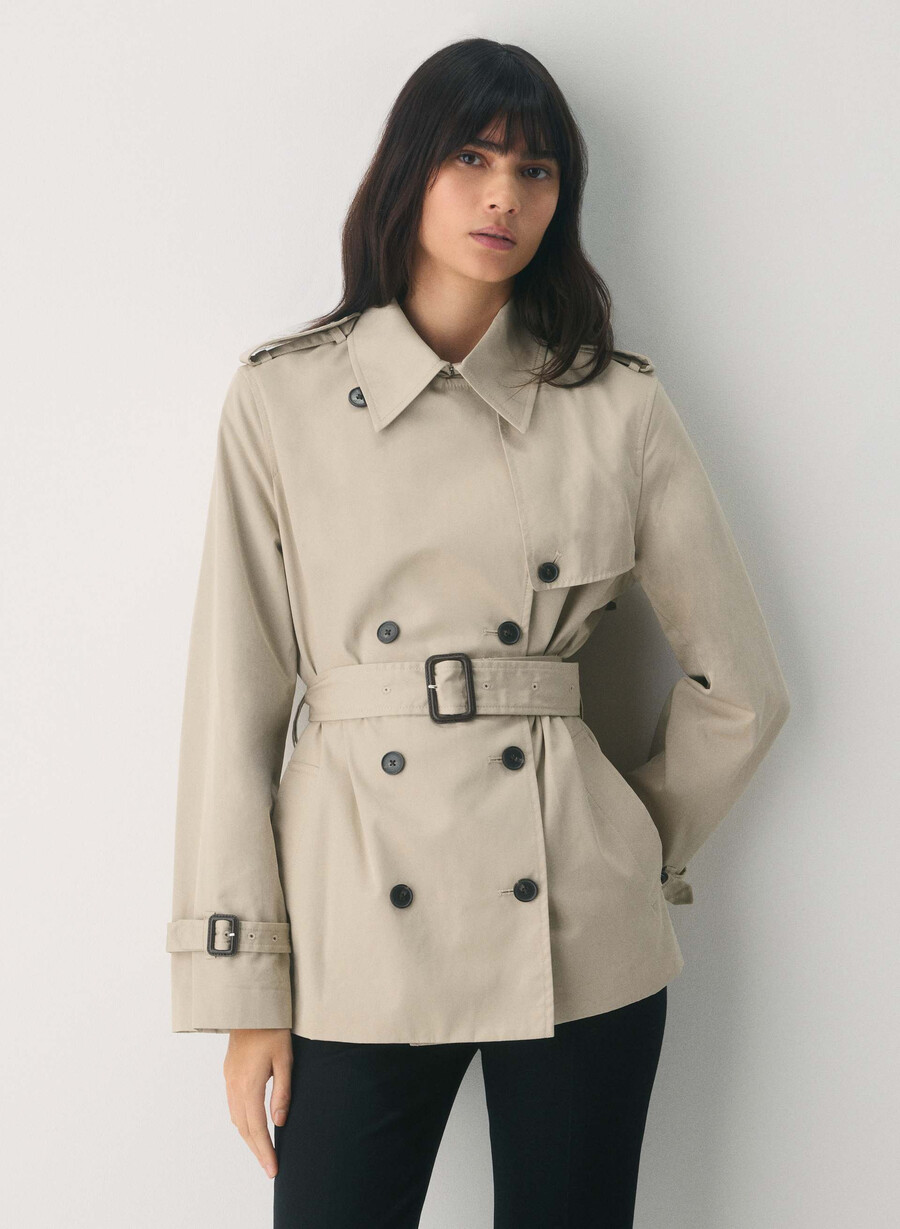 trench corto the finch - city twill marcona beige