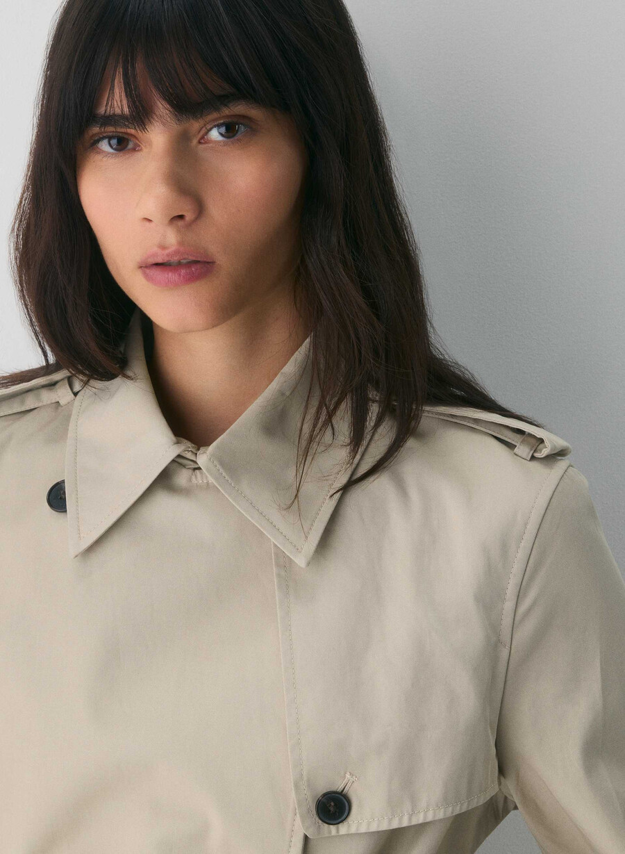 trench corto the finch - city twill marcona beige