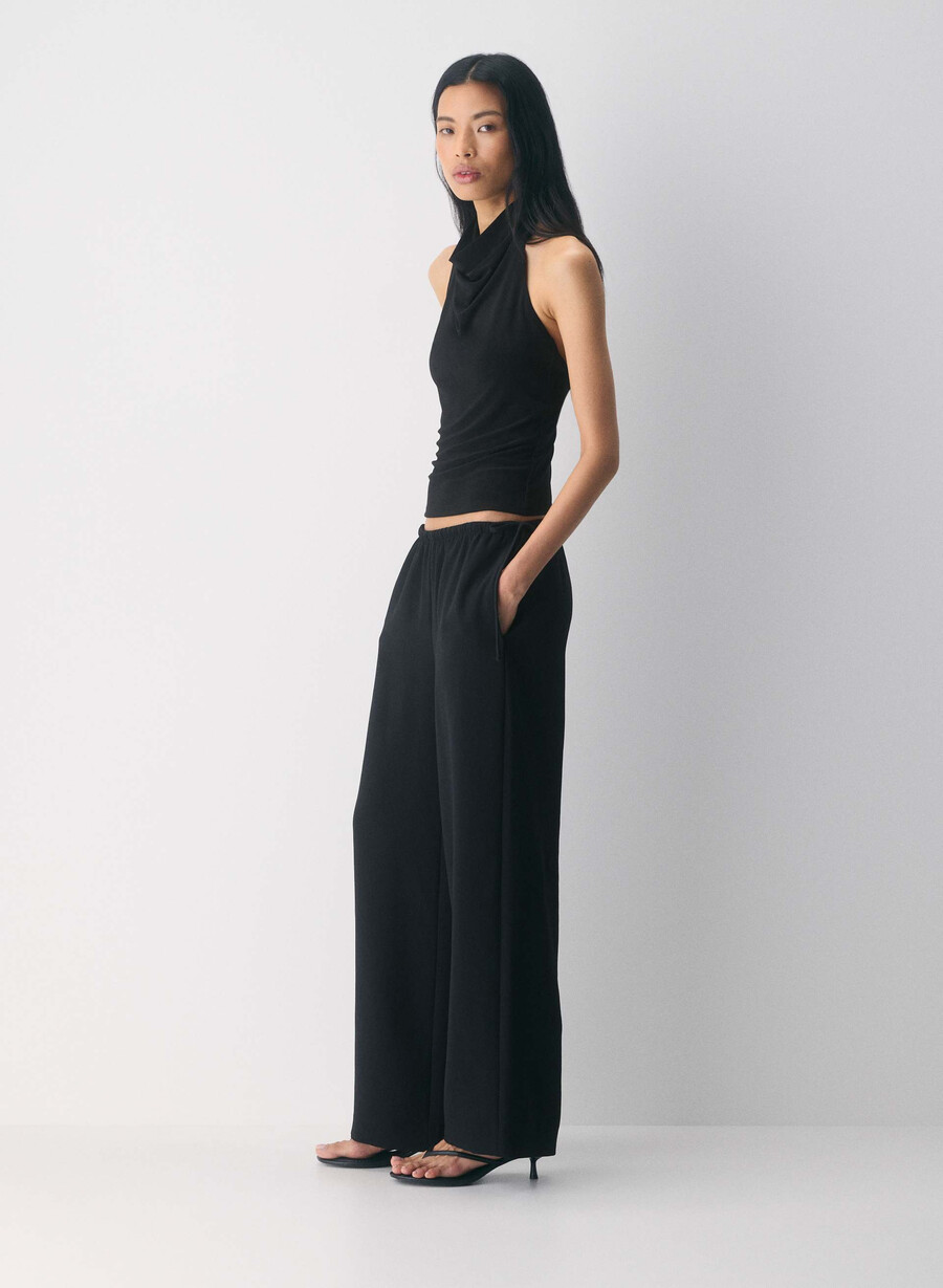 pantaloni artisan - crepette nero