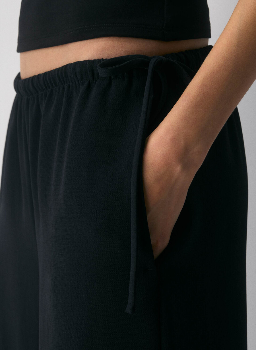 pantaloni artisan - crepette nero
