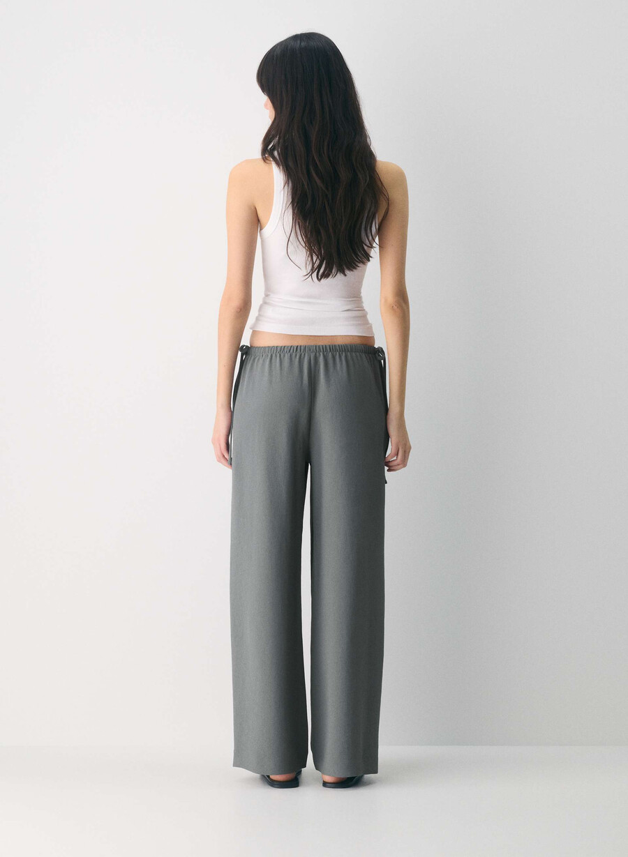 pantaloni artisan - crepette grigio scuro