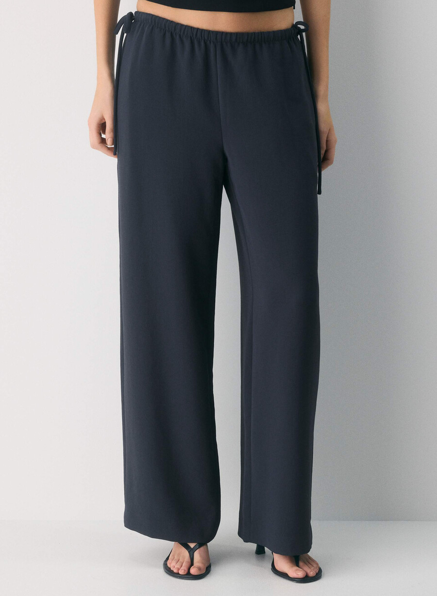 pantaloni artigianali - crepette dark navy