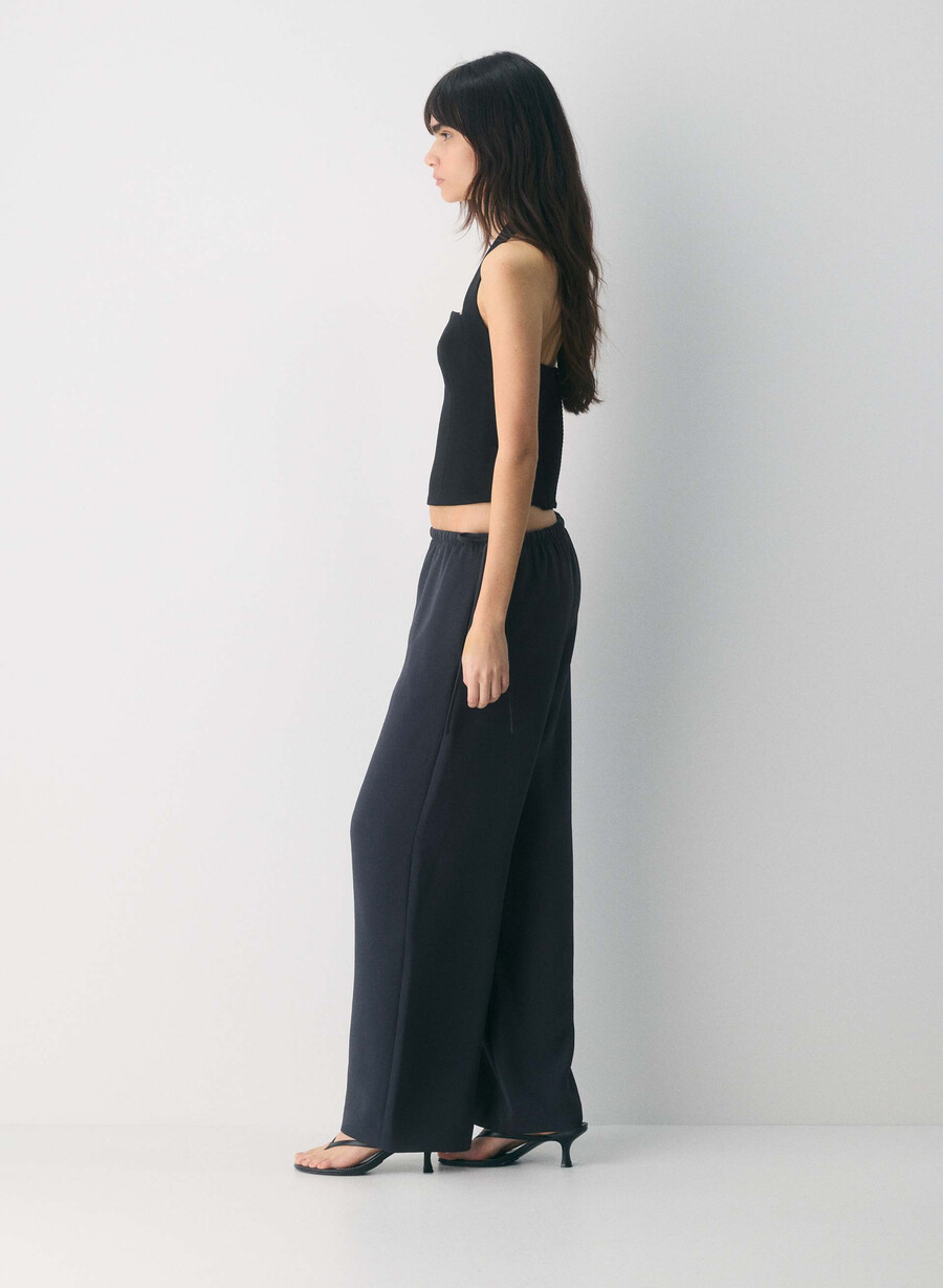 pantaloni artigianali - crepette dark navy