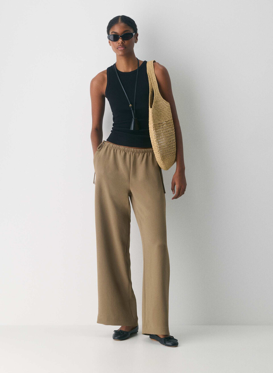 pantaloni artisan - crepette folio marrone