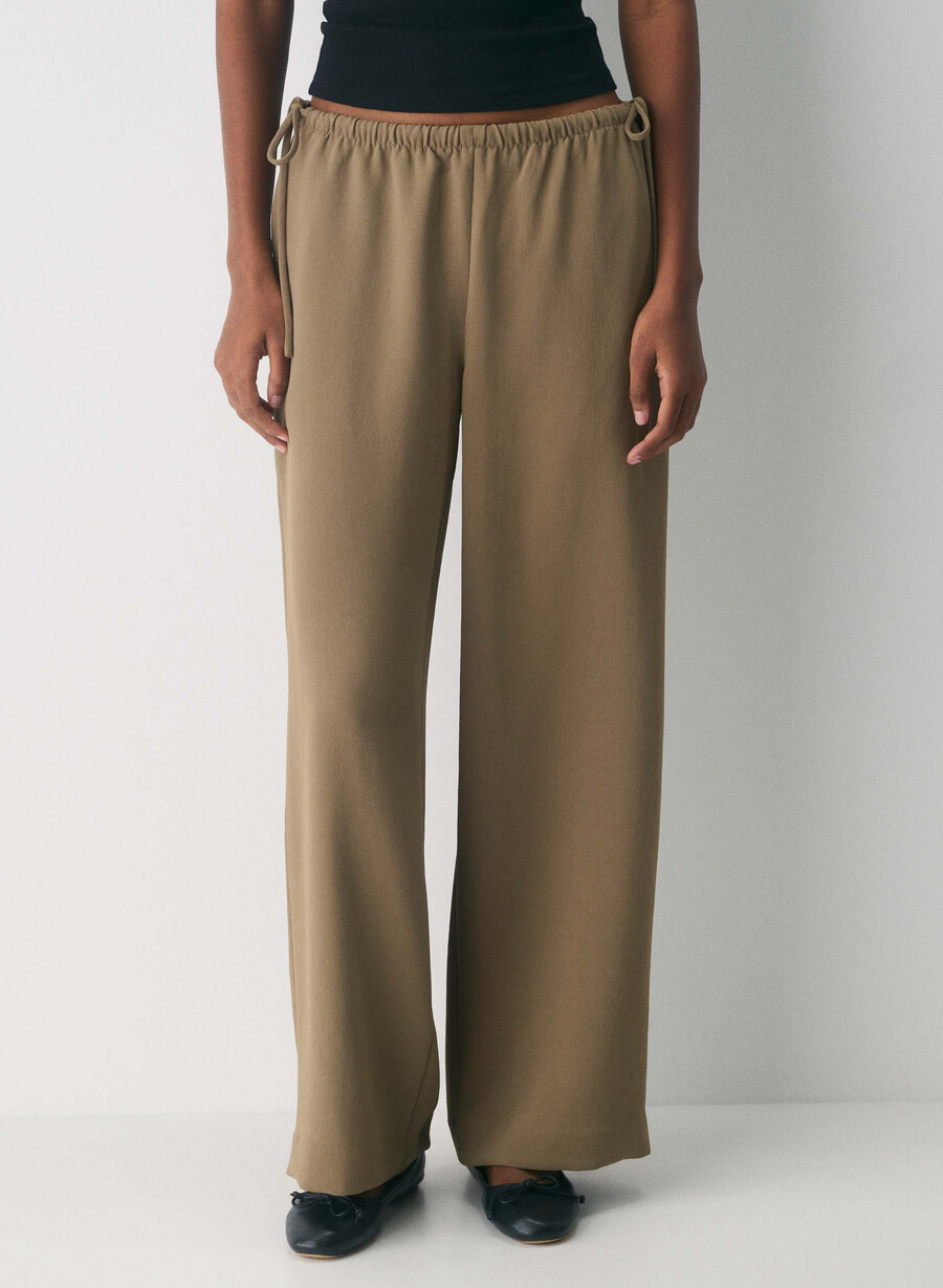 pantaloni artisan - crepette folio marrone