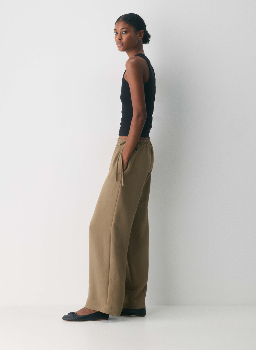pantaloni artisan - crepette folio marrone
