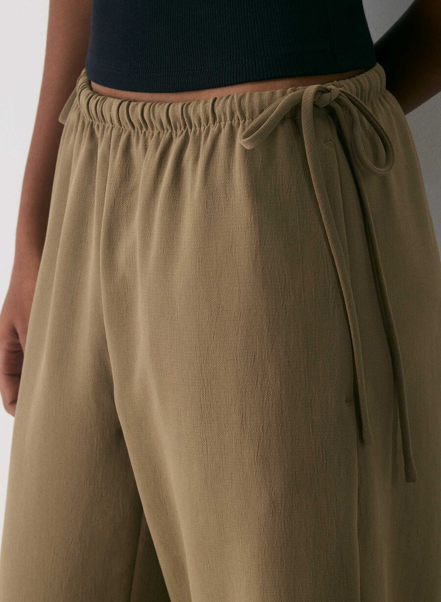 pantaloni artisan - crepette folio marrone