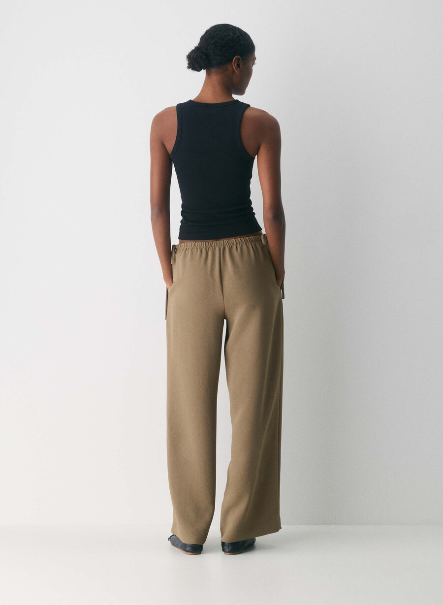 pantaloni artisan - crepette folio marrone