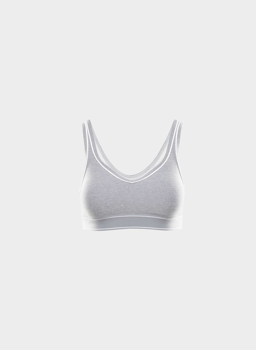 reggiseno sportivo softwhip tiebreak heather chromewhite