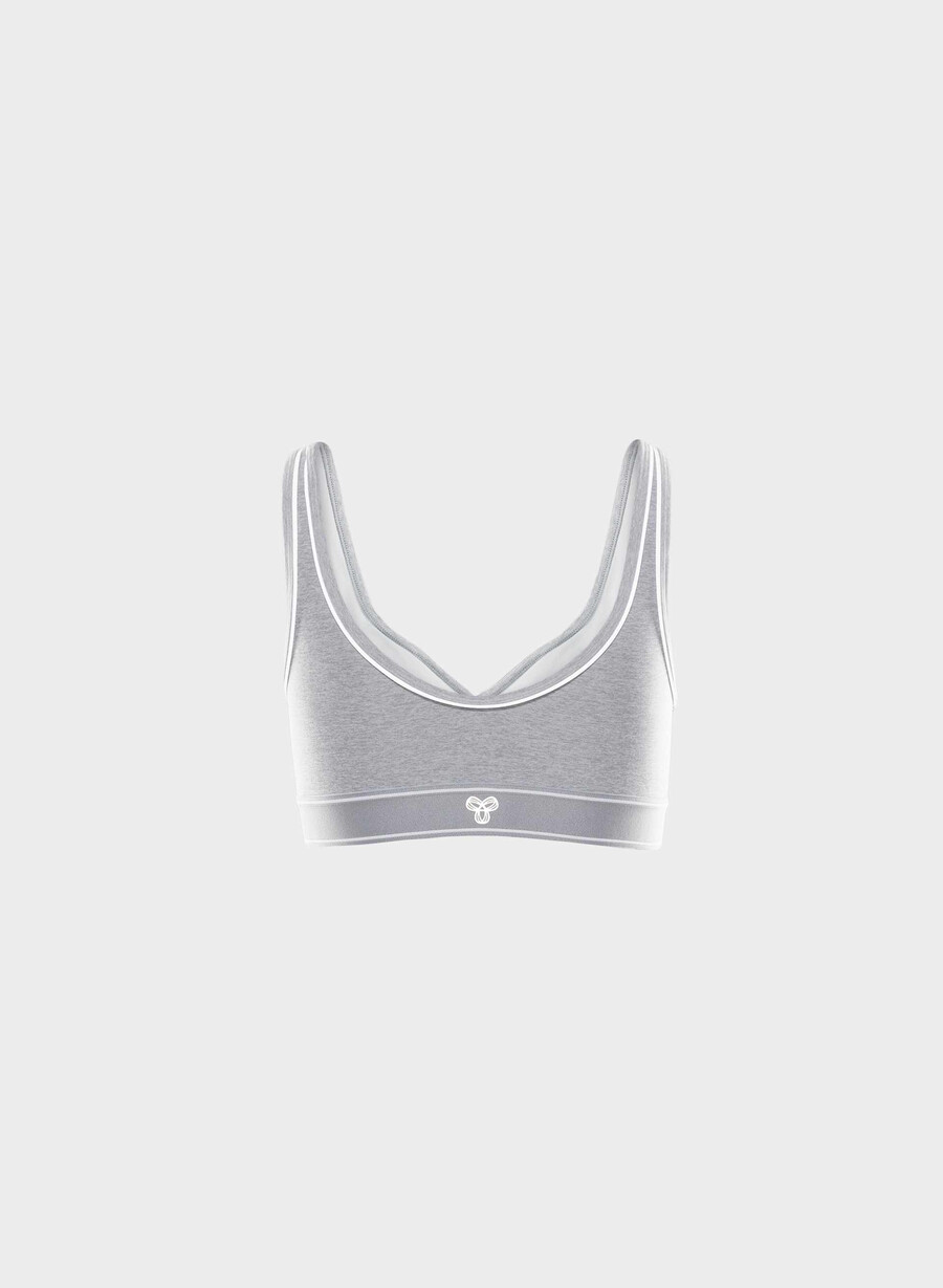 reggiseno sportivo softwhip tiebreak heather chromewhite