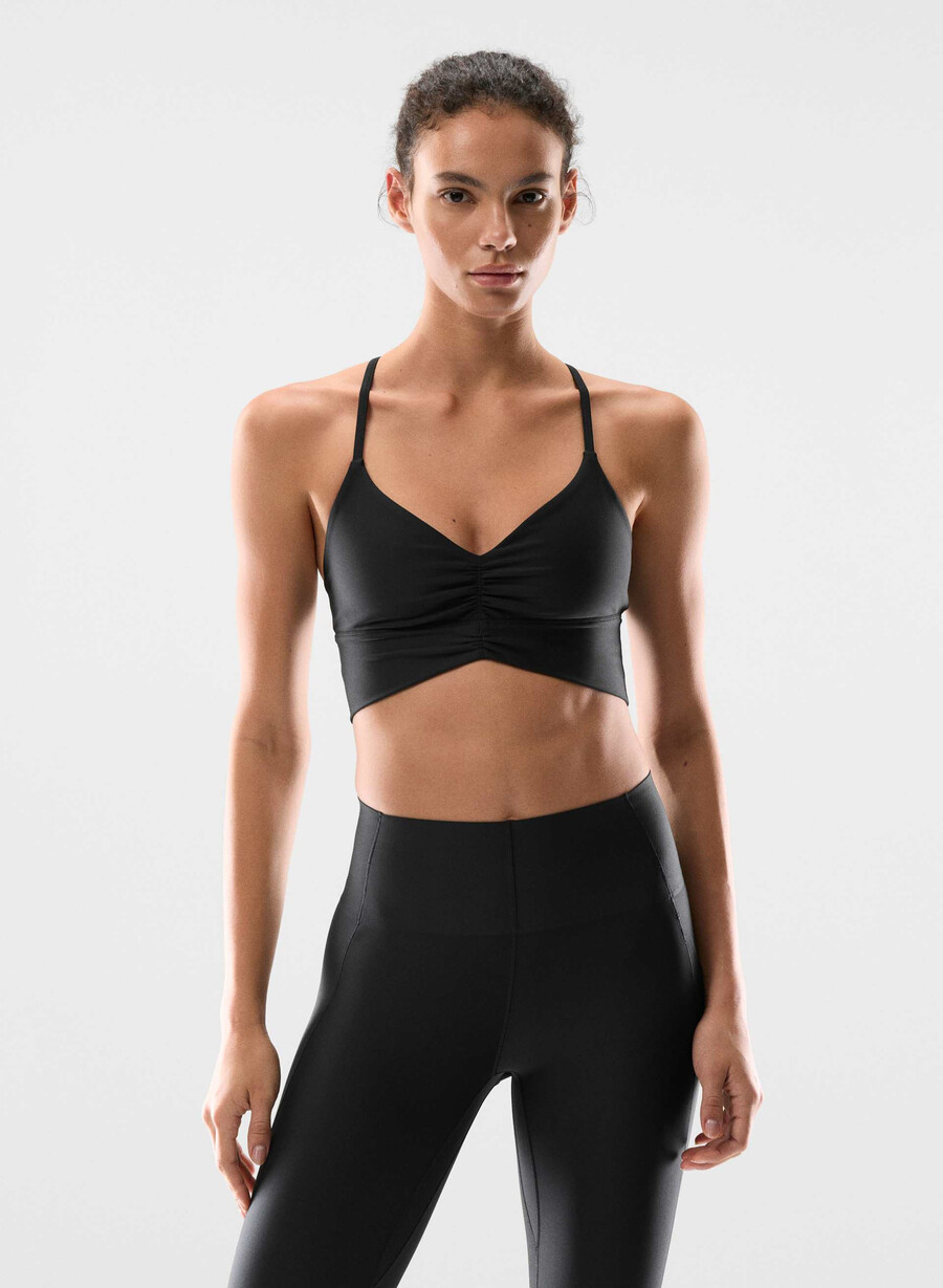 reggiseno sportivo glotone incline nero