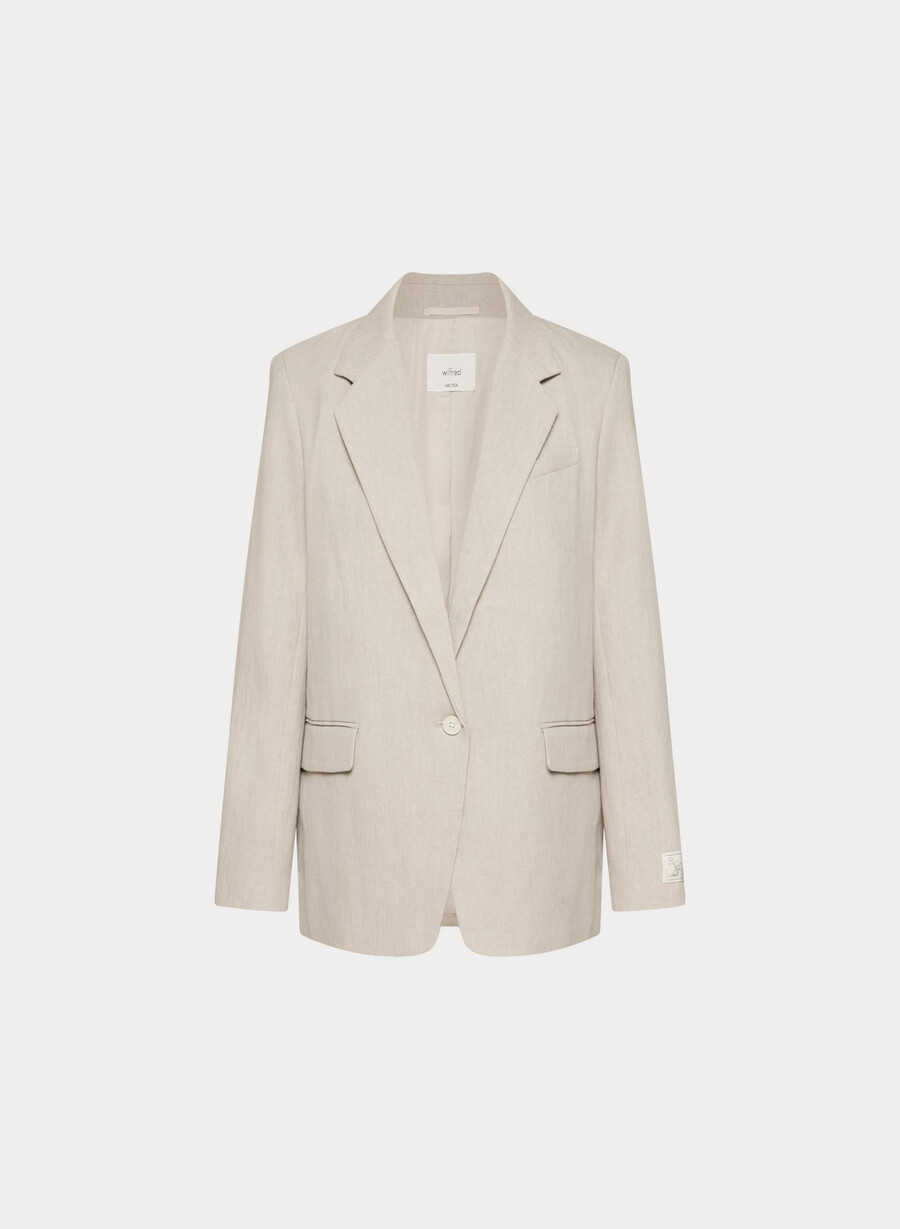 blazer generation - lino ecru scuro non tinto