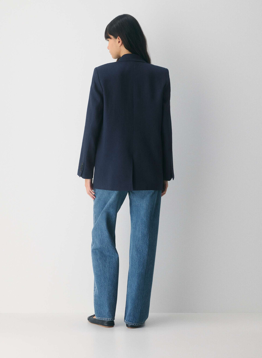 blazer generation - lino ecru scuro non tinto