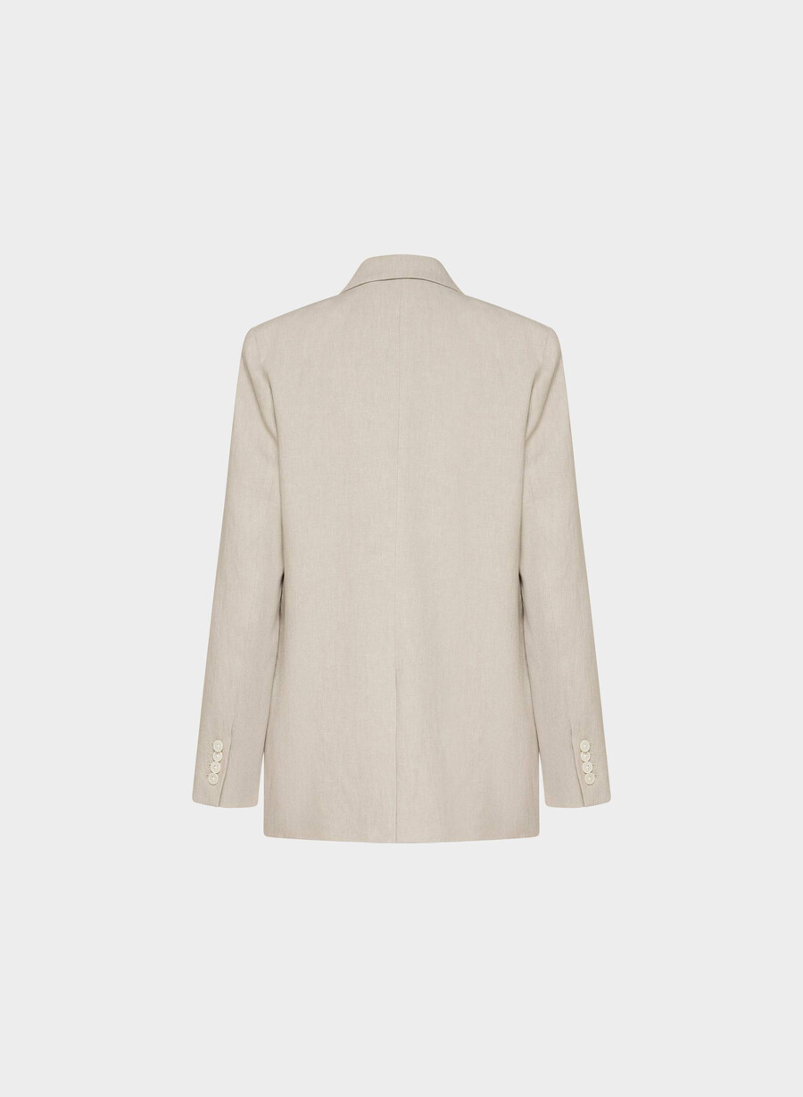 blazer generation - lino ecru scuro non tinto