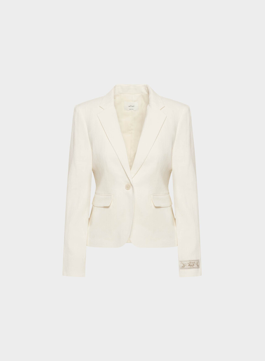 blazer etiquette - lino betulla chiara