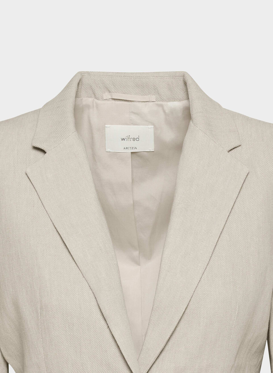 blazer etiquette - lino ecru scuro non tinto