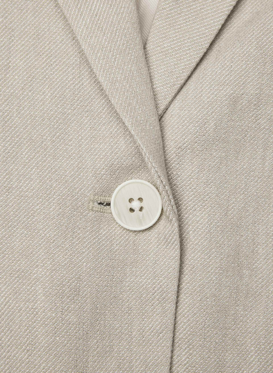 blazer etiquette - lino ecru scuro non tinto