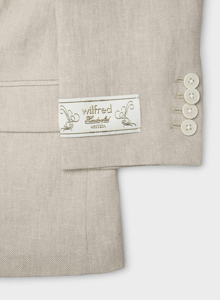 blazer etiquette - lino ecru scuro non tinto