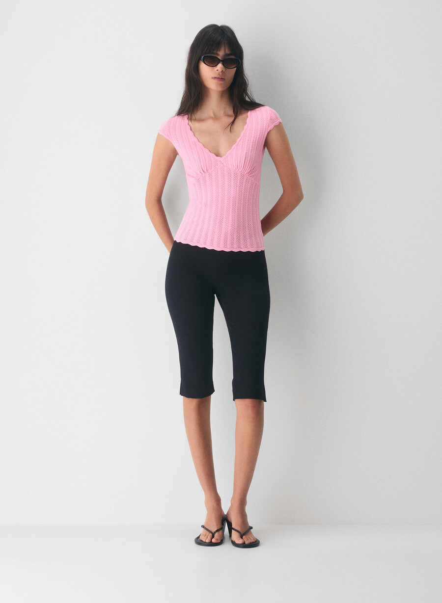 sinossi top - wonder yarn jellybean pink