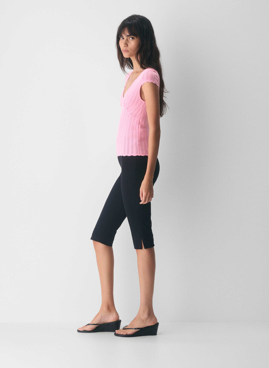 sinossi top - wonder yarn jellybean pink