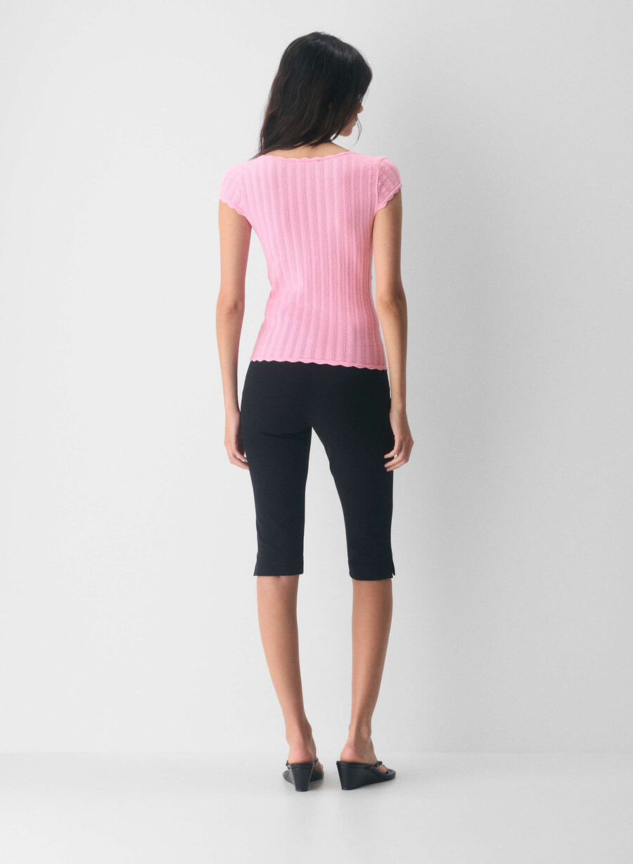 sinossi top - wonder yarn jellybean pink