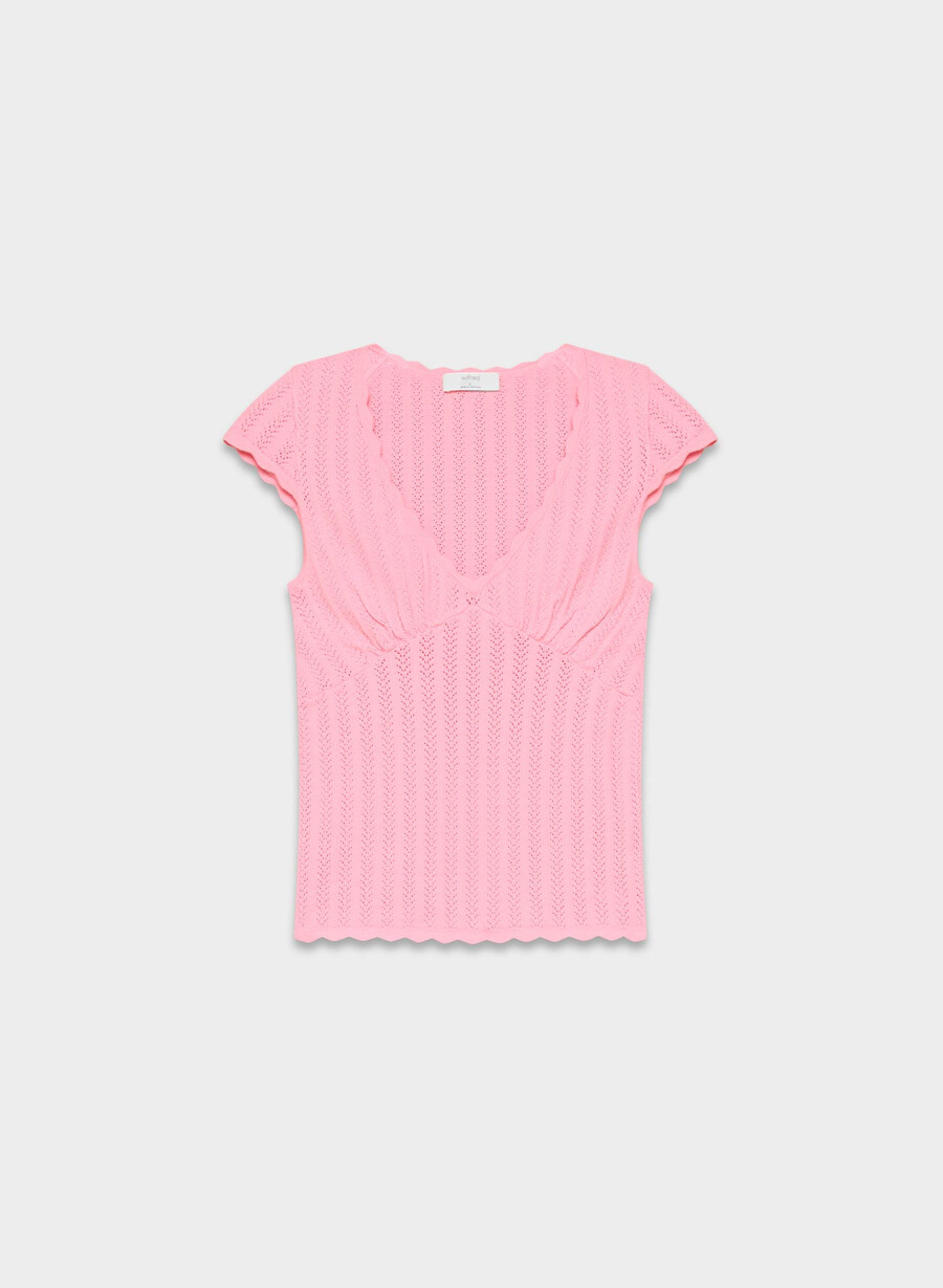 sinossi top - wonder yarn jellybean pink