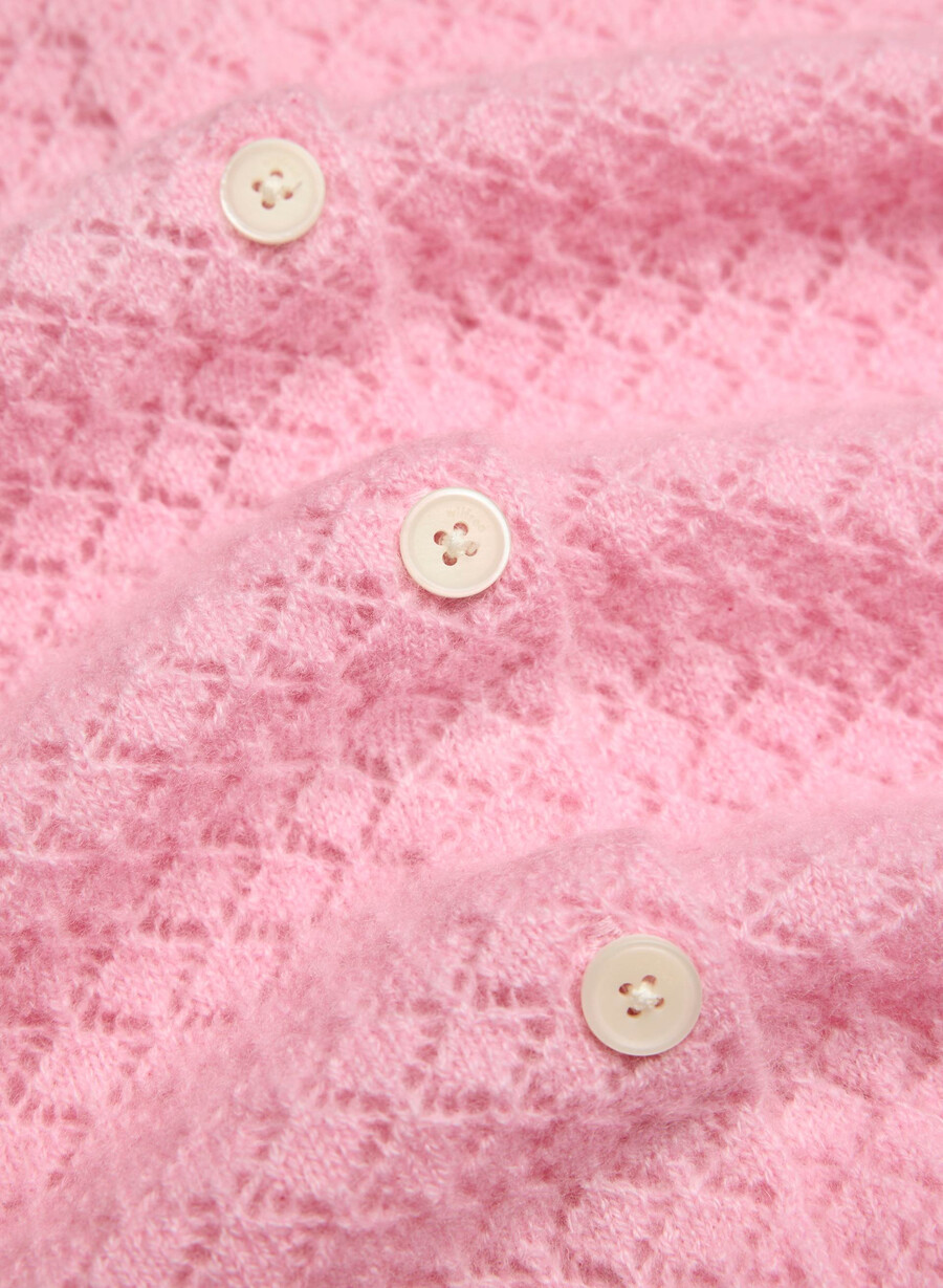 cardigan in lana e cashmere comma jellybean pink