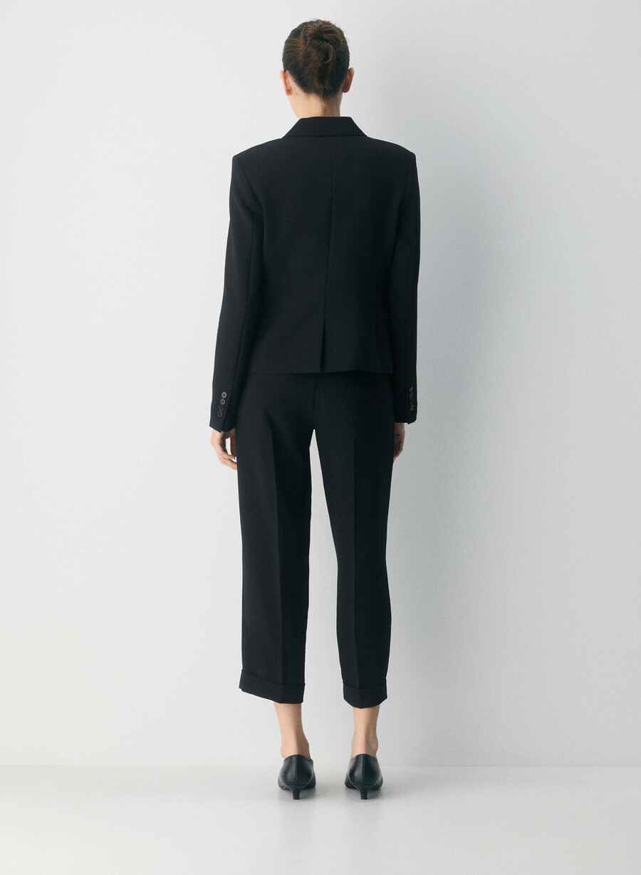 pantaloni spire - crepette nero