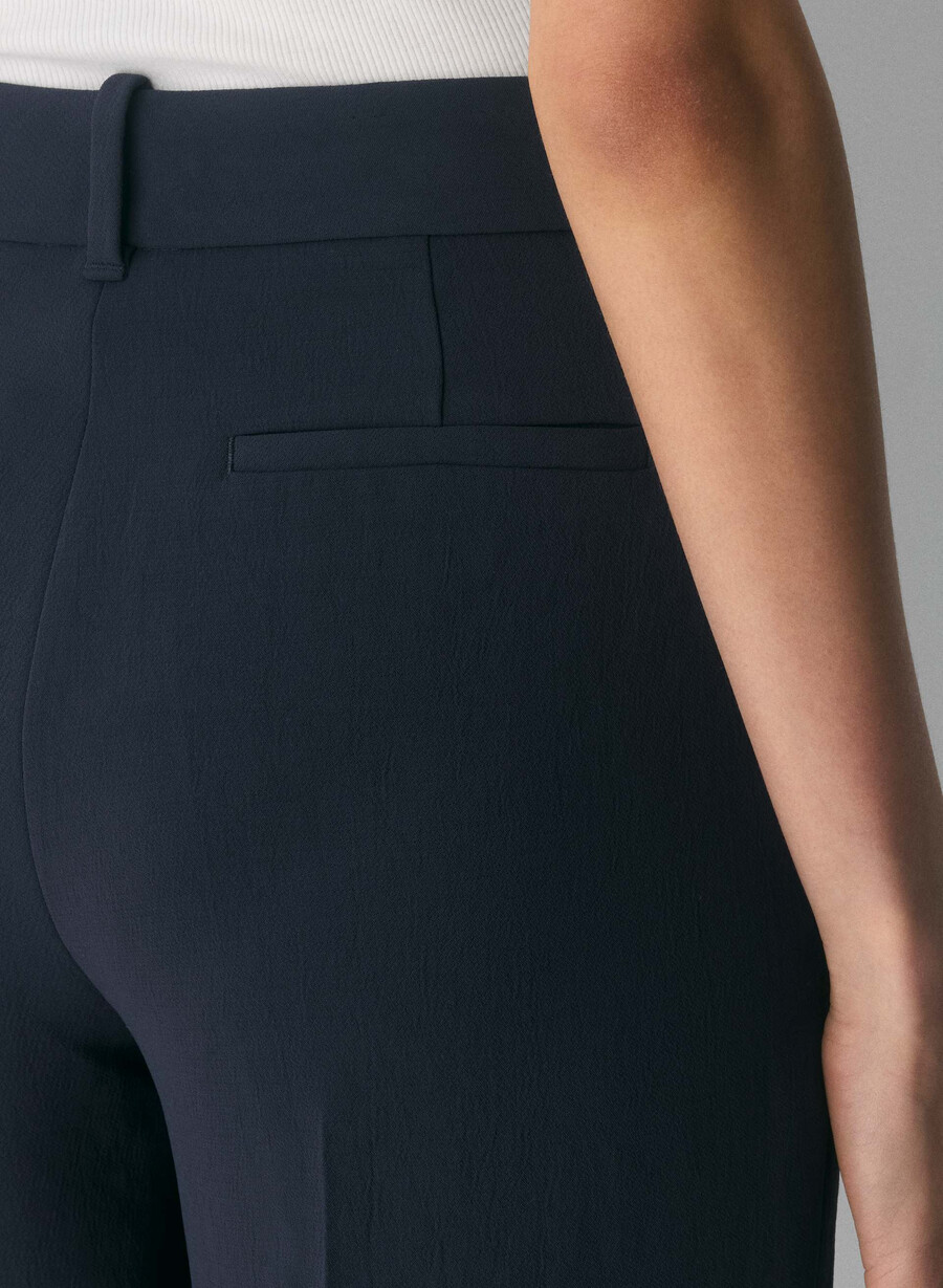 pantaloni spire - crepette dark navy