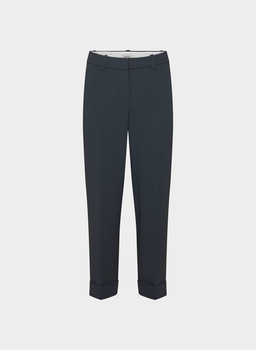 pantaloni spire - crepette dark navy