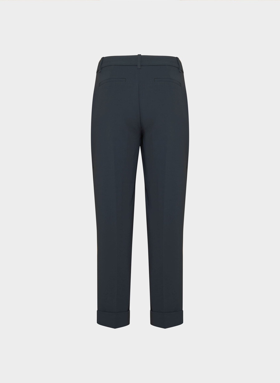 pantaloni spire - crepette dark navy