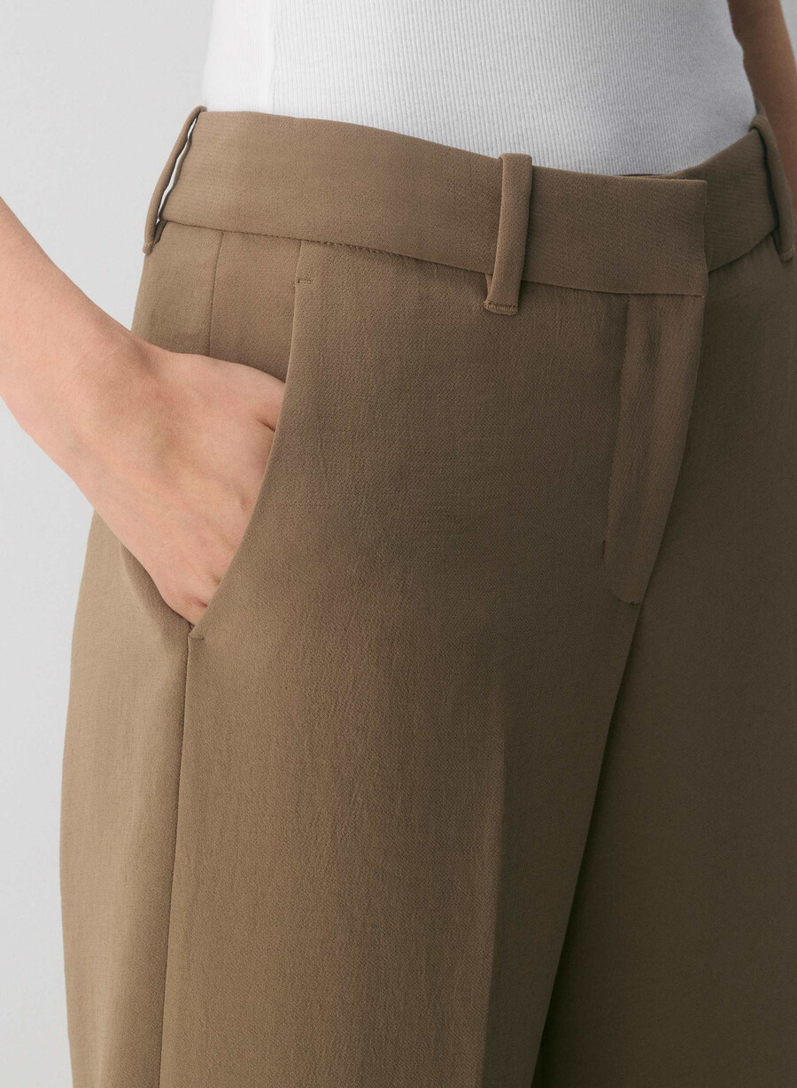 pantaloni spire - crepette folio marrone
