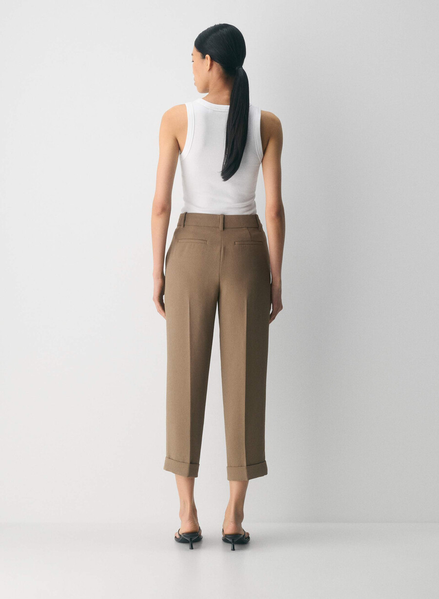 pantaloni spire - crepette folio marrone