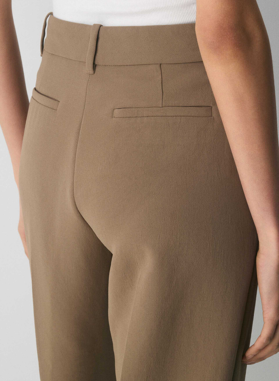 pantaloni spire - crepette folio marrone