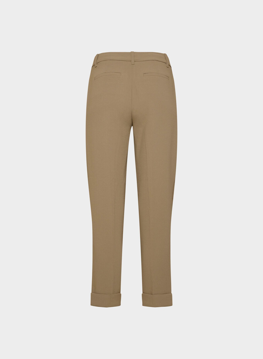 pantaloni spire - crepette folio marrone