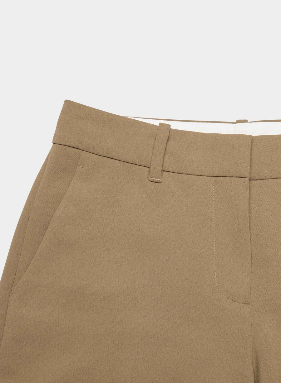 pantaloni spire - crepette folio marrone