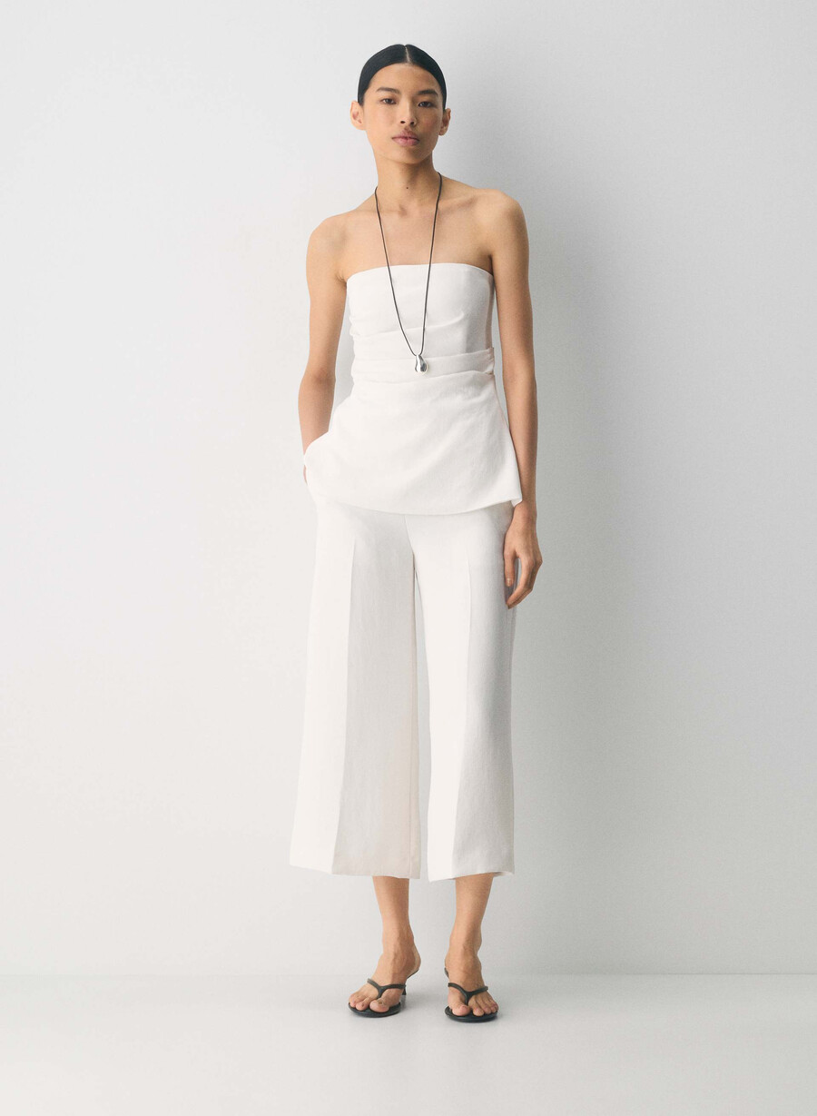 pantaloni podium - crepette light birch