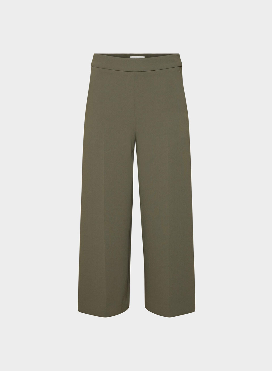 pantaloni podium - crepette dark olive