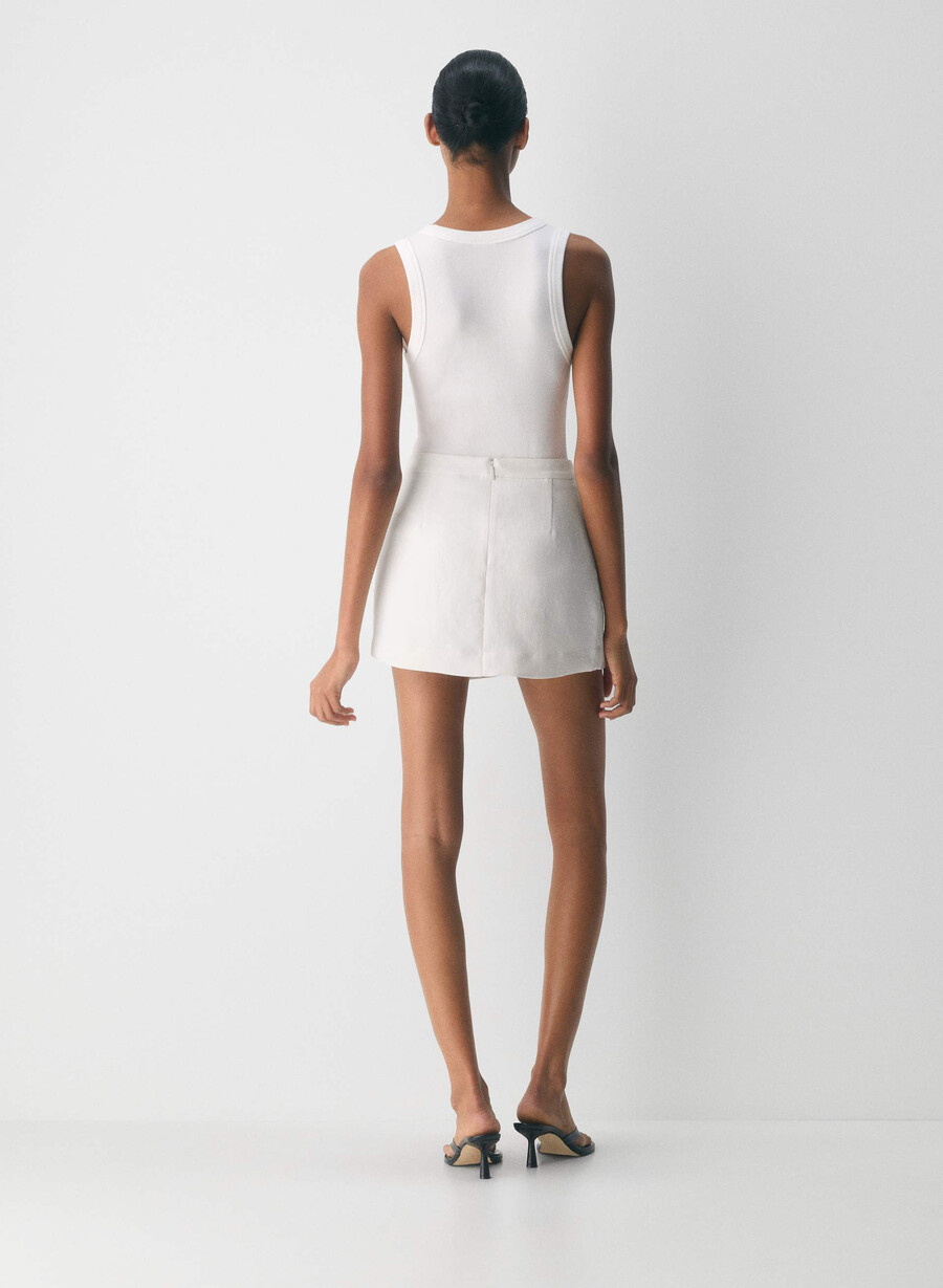 corbel skort - crepette betulla chiara