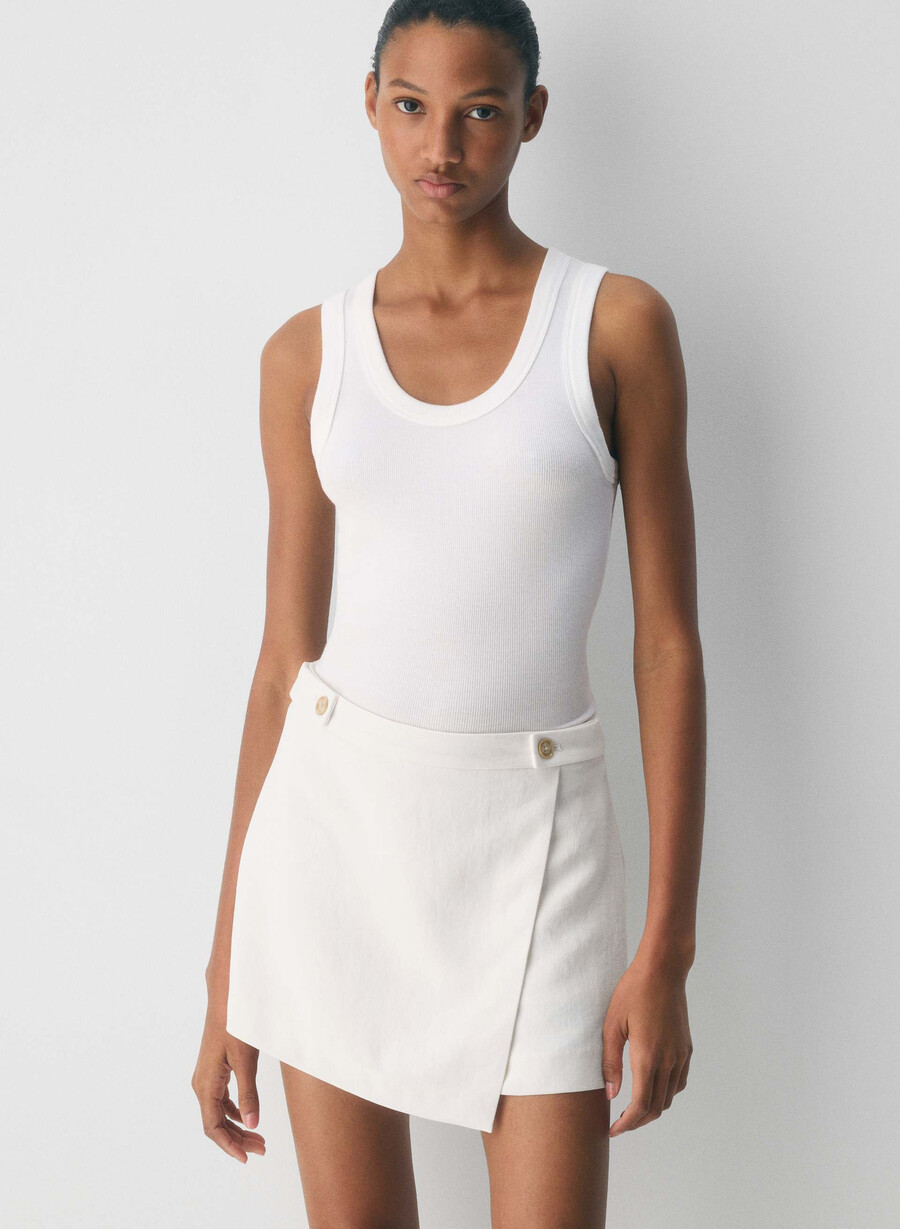 corbel skort - crepette betulla chiara