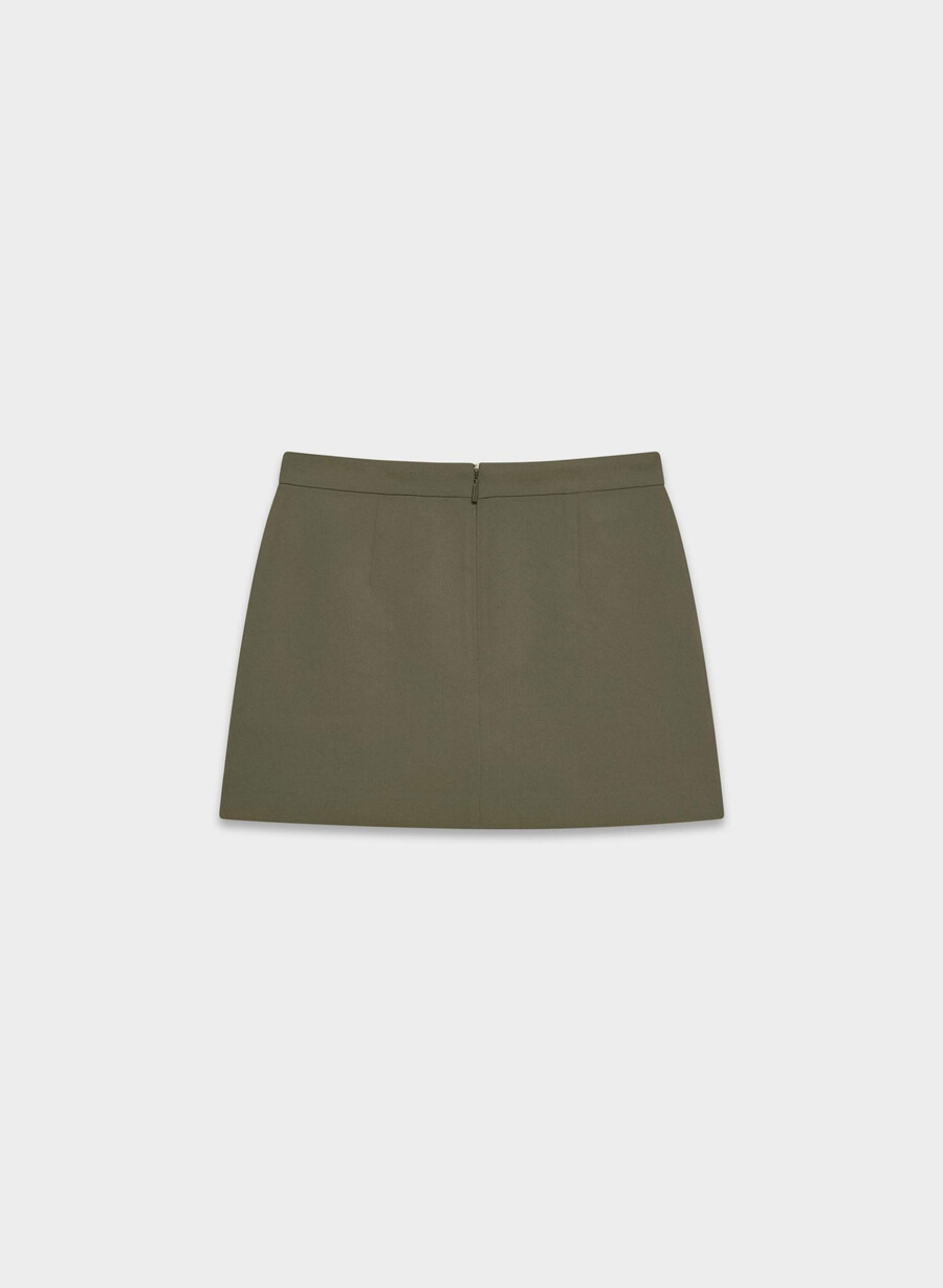 corbel skort - crepette oliva scura